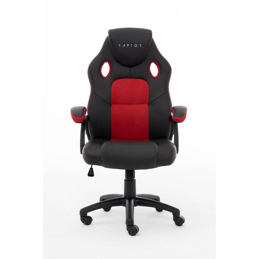 Raptor Gaming Raptor Gaming Stuhl GS-40 PU + Fabric schwarz/rot (RG-GS-40-BLACK/RED)
